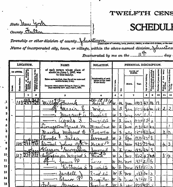 1900 Census Schedules